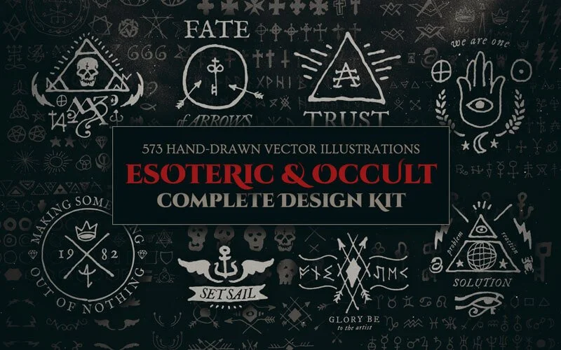 Hand-drawn Spiritual Symbols Feature Image