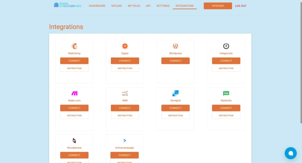 Email Checker Pro Integrations Preview