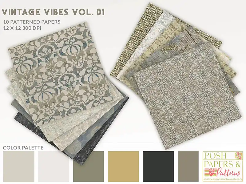 vintage paper patterns, Seamless pattern images