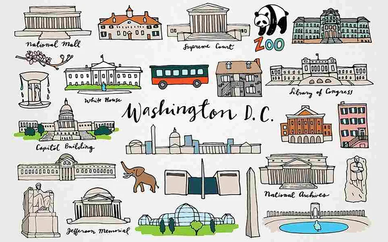 washington dc illustrations