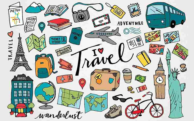travel illustrations and graphics