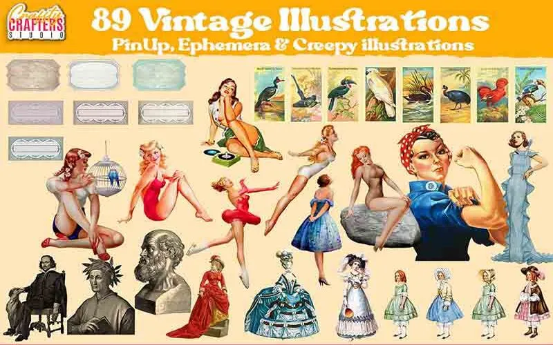 vintage stock illustration