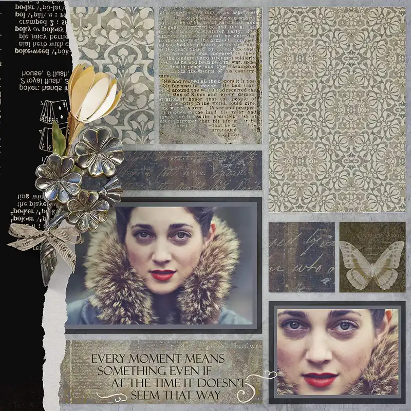 digital scrapbook papers, ephemera designs