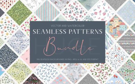 395 Seamless Floral Patterns Bundle | Extended License