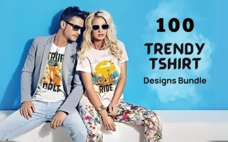100 Trendy T-shirt Designs Banner