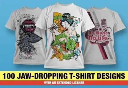 100 Funky T-shirt Designs Bundle