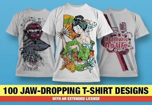 100 Funky T-shirt Designs Bundle