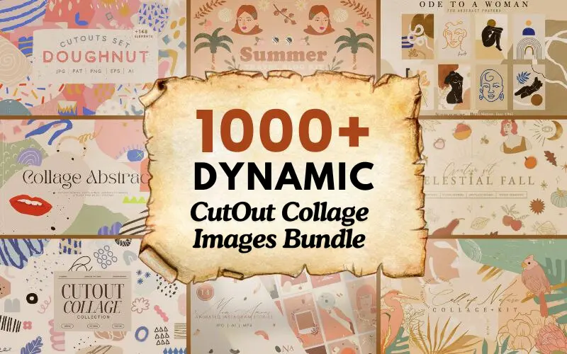 1000 Dynamic Cutout Collage Image Bundle