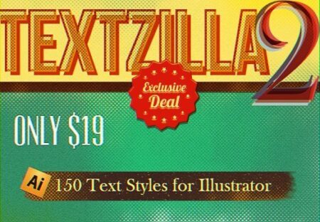 150 Illustrator Text Styles | Extended License