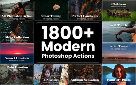 1800+ Modern Photoshop Actions Mega Bundle | Extended License