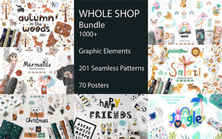 1000+ Hand Drawn Illustrations | Extended License