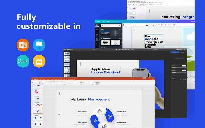 Fully customizable powerpoint presentation templates 