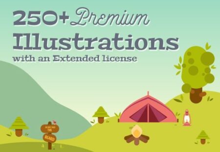 250+ Simple Illustrations Bundle Feature Image