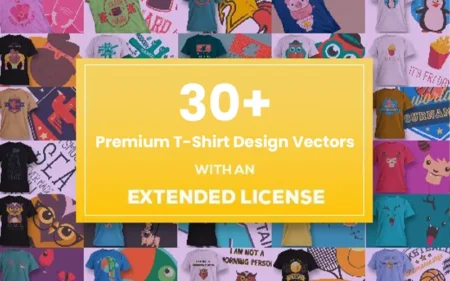 30+ Premium T-Shirt Design Vectors | Extended License