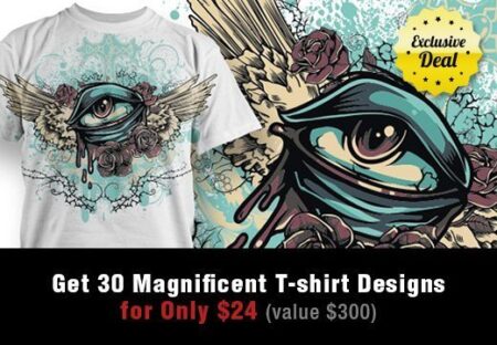 30 T Shirt Designs Bundle | Extended License