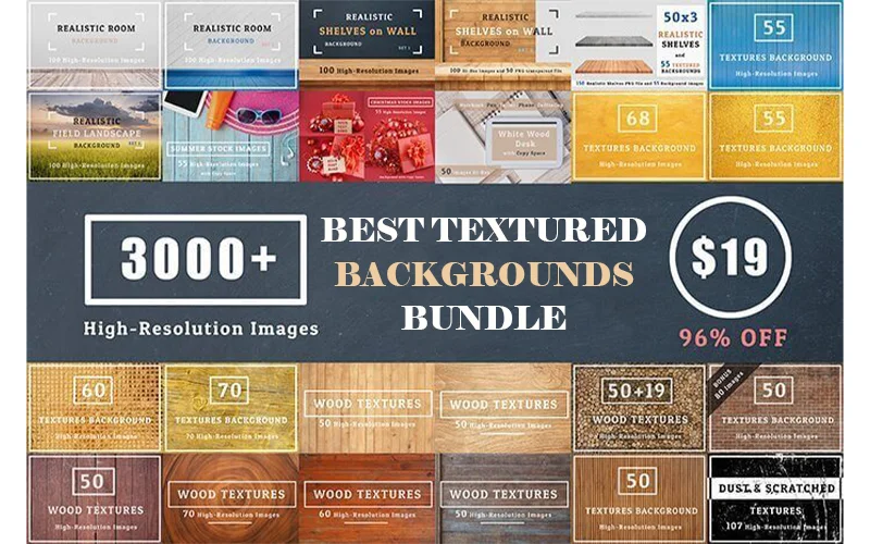 Best Textured Backgrounds Bundle Feature Image