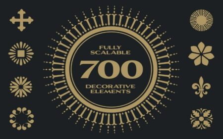 700+ Decorative Elements Bundle | Extended License