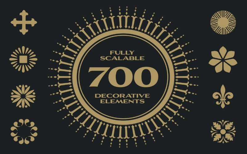 700+ Decorative Elements Bundle Feature Image