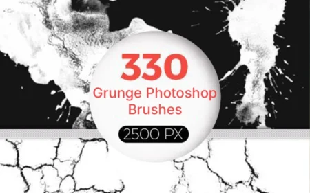 330 Grunge Photoshop Brushes Bundle | Extended License