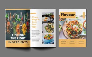 Black and white magazine mockup