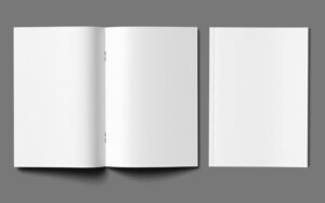 Black and white magazine mockup