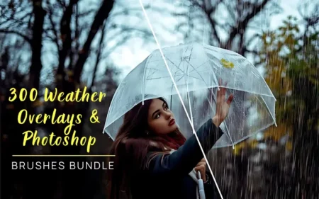300 Weather Overlays and Photoshop Brushes Bundle | Extended License