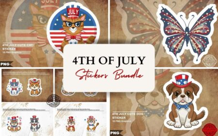 4th july sticker banner