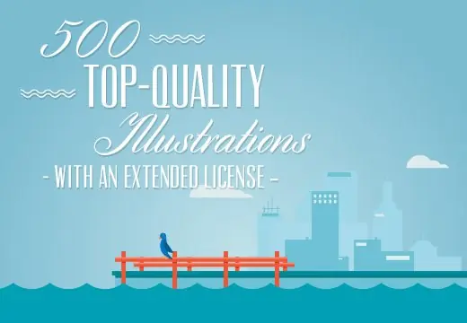 500 High Quality Illustrations Bundle Feature Image