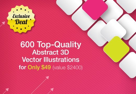600 abstract 3d illustrations preview