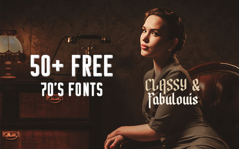 50+ Free 70s Fonts Feature Image