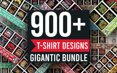 900+ Trendy T-shirt Designs Bundle | Extended License