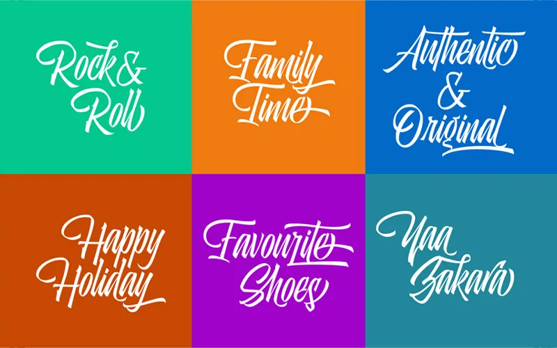 Preview Text Written With The Agistha Font