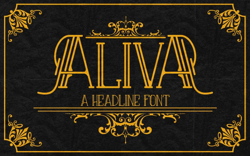 Aliva Headline Font Preview