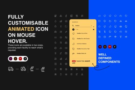 Fully constomisable animated icon