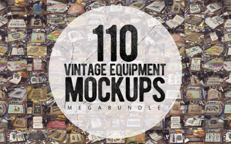 110 Vintage Mockups Bundle | Extended License