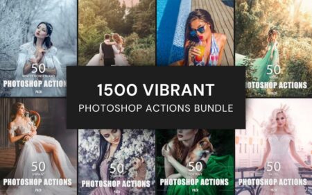 1500 Vibrant Photoshop Actions Bundle | Extended Commercial License