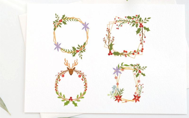 4 christmas frames collage