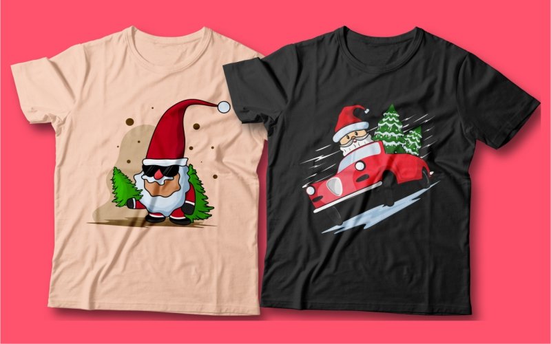 Christmas frames fun 2 t-shirt mockup