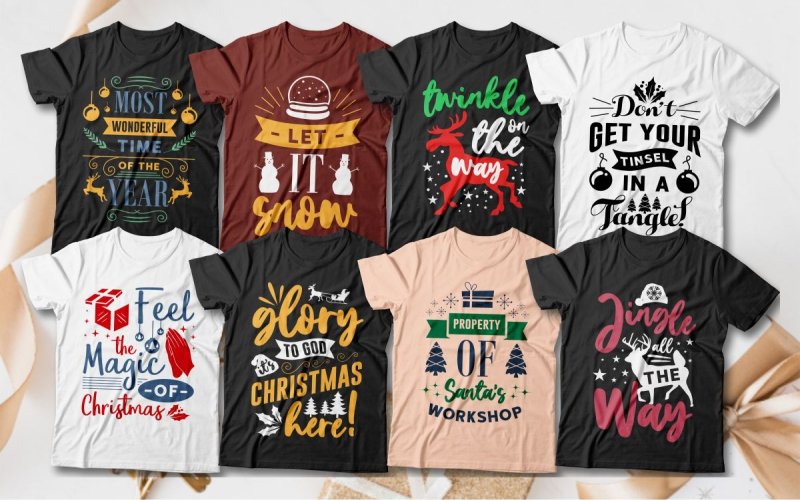 8 Christmas t-shirt designs
