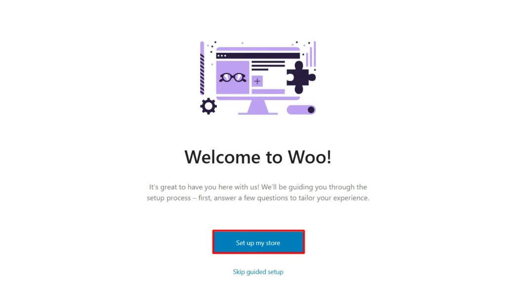 Clicking set up store
