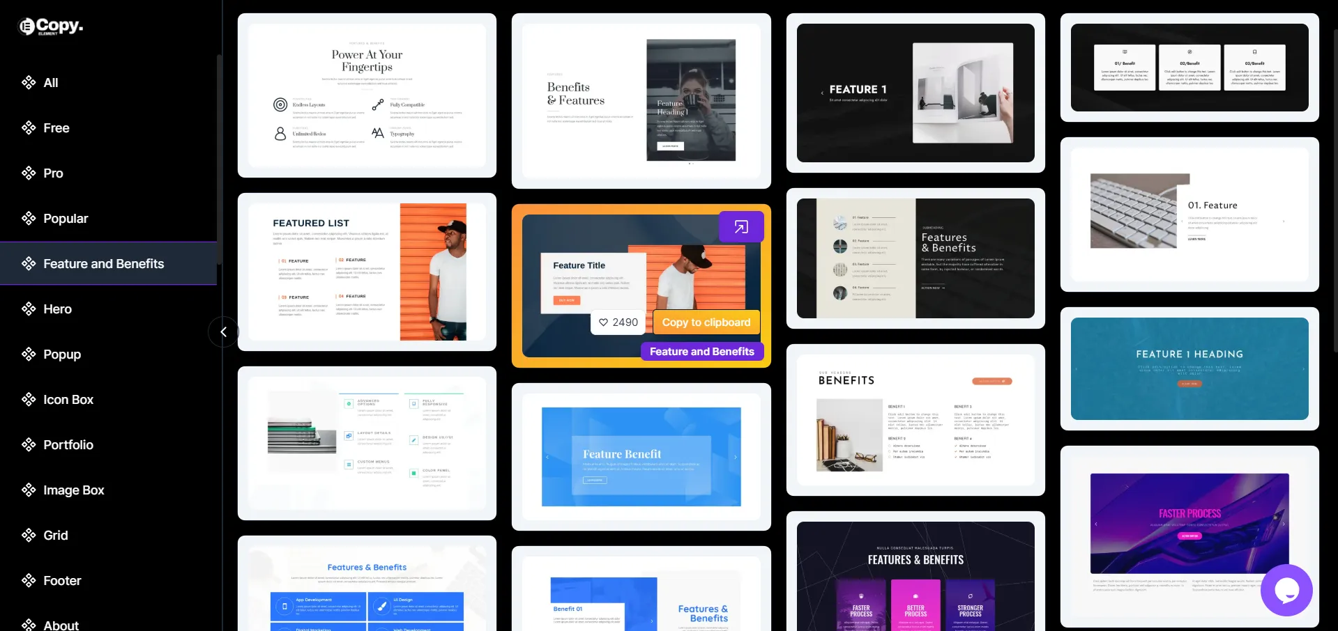 Features & Benefits Of CopyElement - Elementor Elements Kit