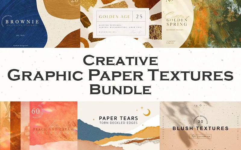 Creative Graphic Paper Textures Bundle Feature Image