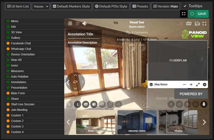 Panoid View Custom UI