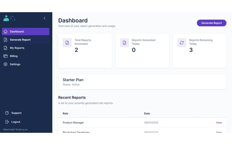 profilely - customer research software dashboard preview