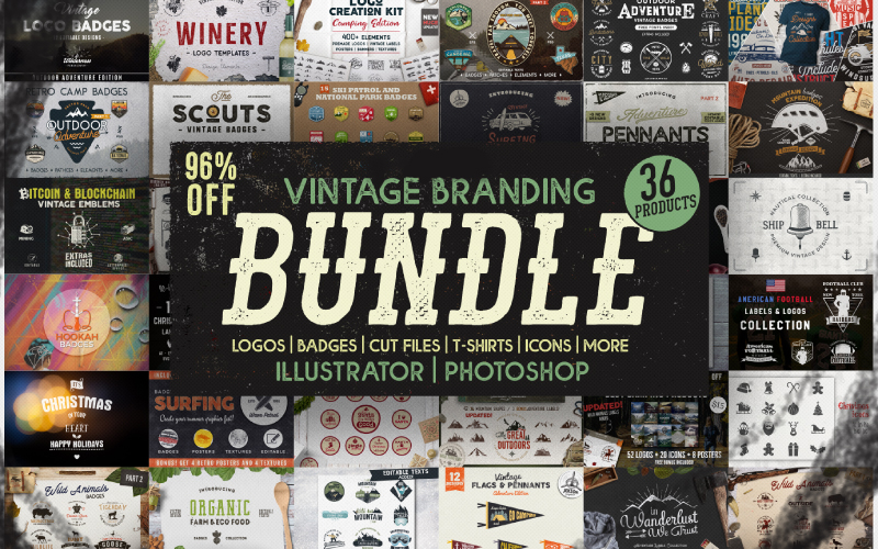The Enormous Vintage Branding Bundle Feature Image
