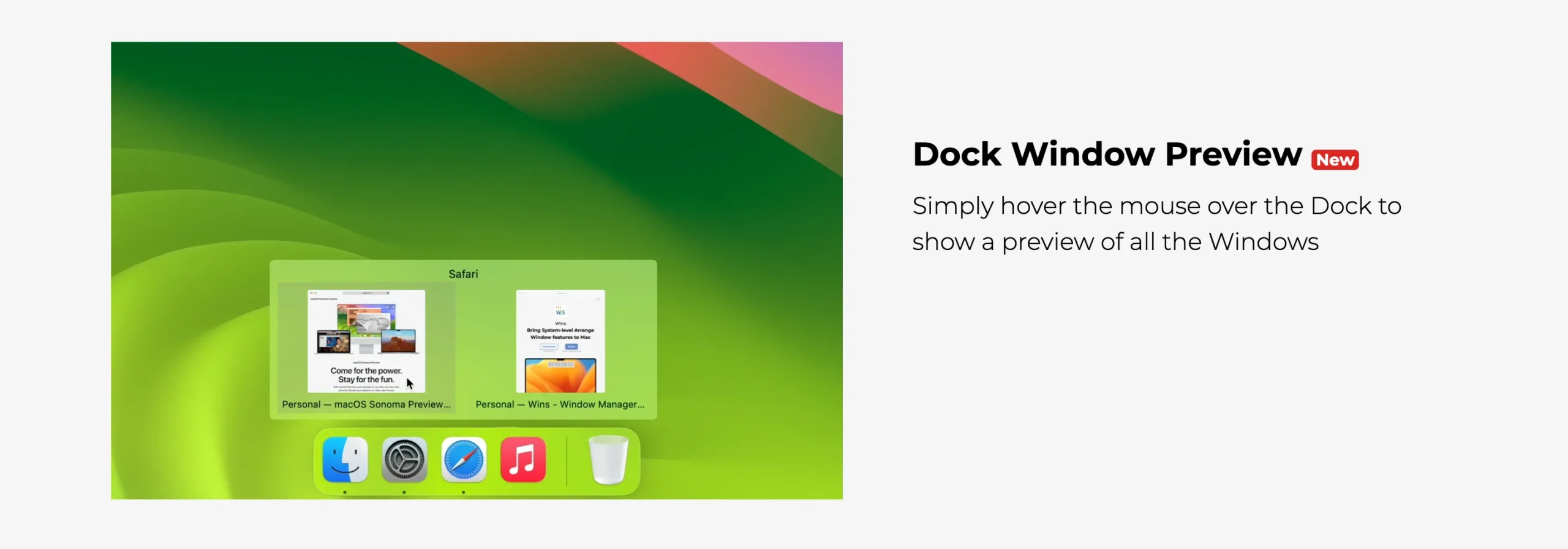 Mac Windows Manager Doc Window Feature