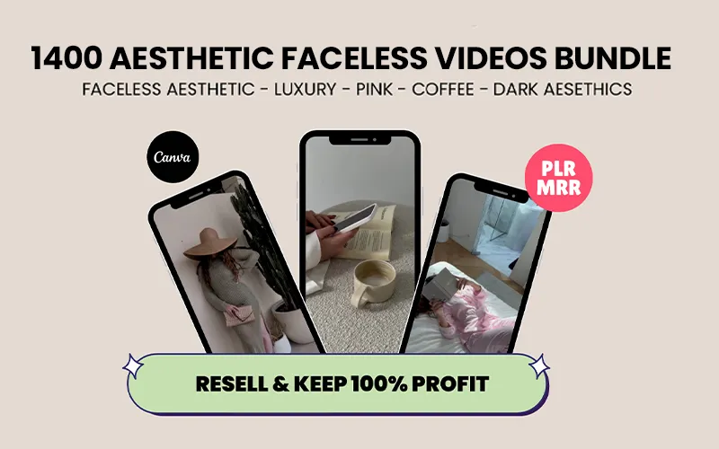 1400 Aesthetic Faceless Videos Bundle