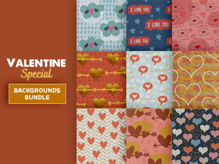 100 Valentine's Day Backgrounds Bundle | Extended License