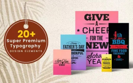 Feature Image of Super Premium typography design element