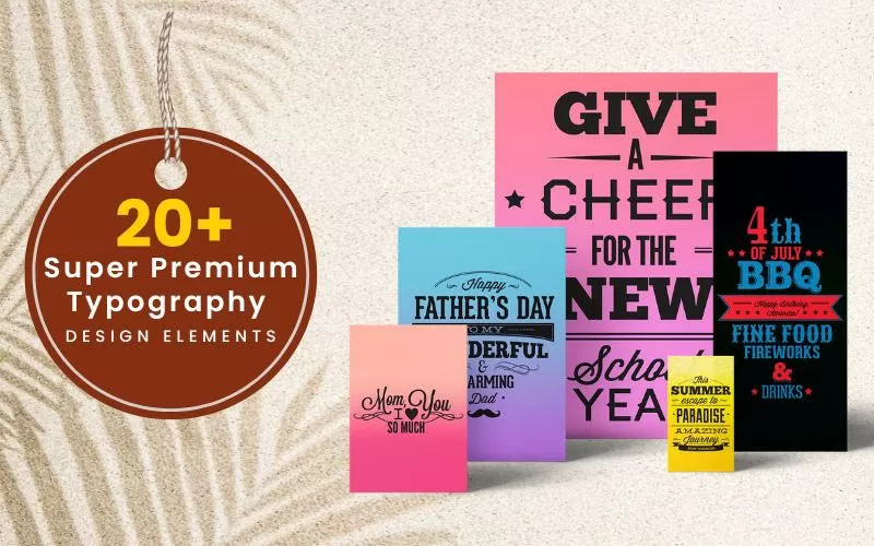 Feature Image of Super Premium typography design element